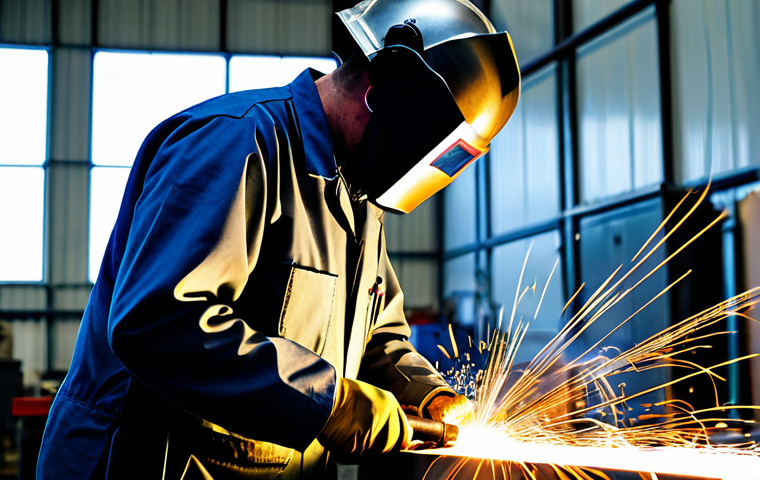 **Prompt:** A skilled metalworker in a fully clothed, professional uniform, confidently welding a complex structure in a bright, modern workshop with state-of-the-art equipment, appropriate content, safe for work, perfect anatomy, natural proportions, high-quality industrial photography, professional setting.