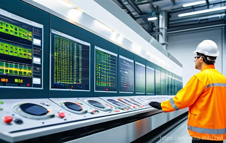 금속재료와 환경규제 - **Prompt:** A vibrant, futuristic metal manufacturing facility buzzing with activity. The factory fl...