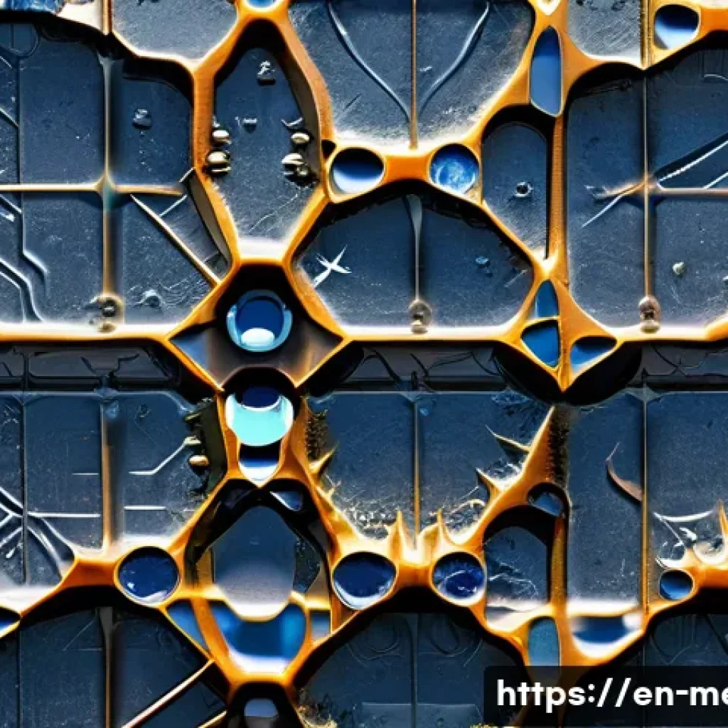 금속 피로 해석 실무 - A highly detailed cross-sectional view of a metal component under cyclic loading, showcasing microsc...