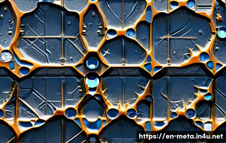 금속 피로 해석 실무 - A highly detailed cross-sectional view of a metal component under cyclic loading, showcasing microsc...