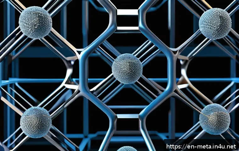 금속소재 강도학 심화학습 - A highly detailed scientific illustration showing the atomic-scale structure of metals, featuring th...
